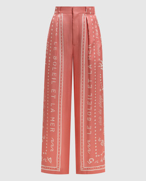 Balmain Pink pants and branded print GF0PN215VI91
