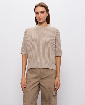 Brunello Cucinelli Beige knitted top MBM753520