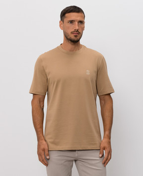 Brunello Cucinelli Brown T-shirt with emblem M0B138440