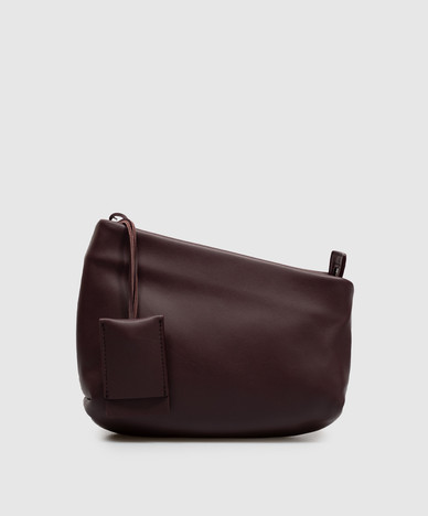 Burgundy leather bag Fantasmino