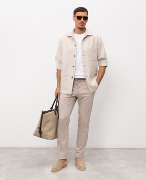 Stefano Ricci Beige linen shirt SP008188VT0001