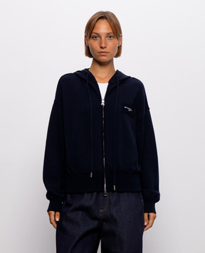 Givenchy Blue cardigan with wool BWZ0674ZV2