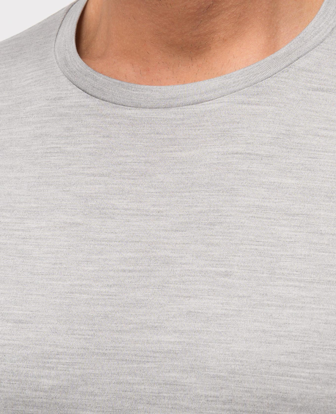 

ENNO grey melange silk t-shirt Stefan Brandt
