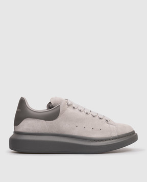 Alexander McQueen Grey suede sneakers with logo 553680WWAAR