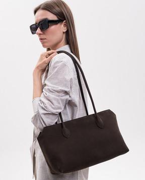 The Row Brown Terrasse nubuck tote bag W1292L677