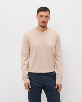 Trussardi Beige sweater with embroidery M0628000067NMK628K09