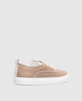Givenchy New City brown suede sneakers with logo BH00B3H1WZ