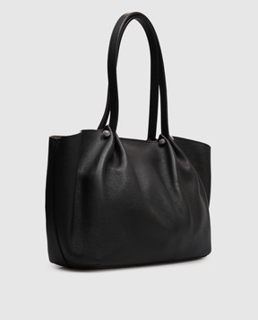 Max Mara Weekend Black leather tote bag ASATIRA WKASATIRA
