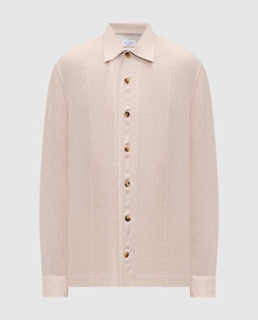 Brunello Cucinelli Beige linen shirt MA6980618