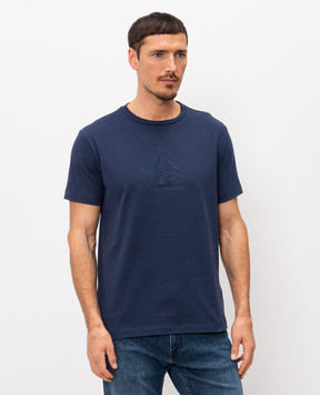 Trussardi Blue T-shirt with print G0278300125NMTS11J02