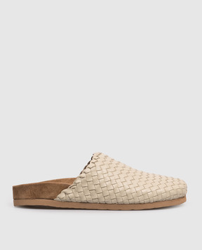 Dragon Khaki leather mules DGS65110