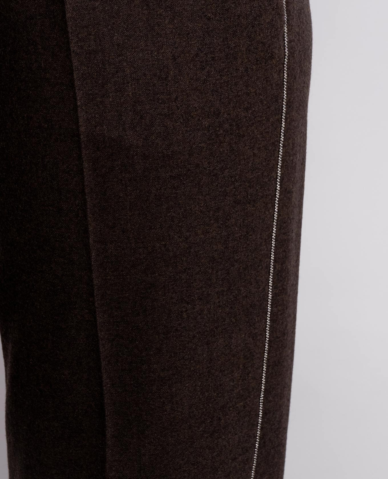 Brown wool pants with monil chain Peserico 5