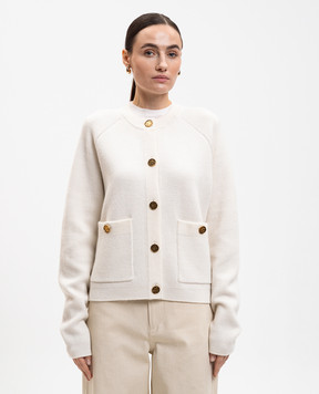 Toteme White wool and cashmere cardigan 254WRT4357YA0126