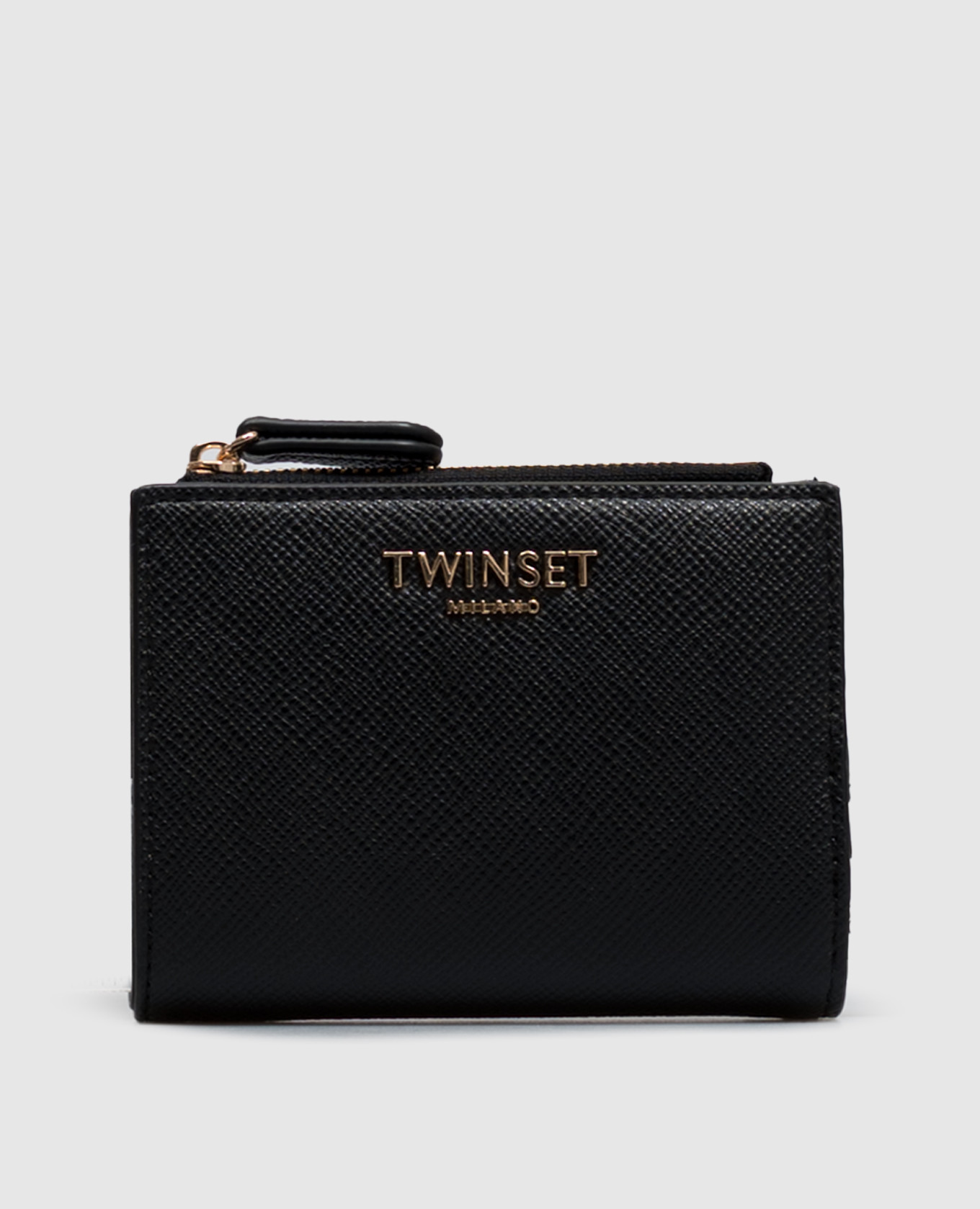 Black wallet with logo
