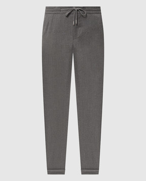 Marco Pescarolo Gray wool and silk pants CARACCIOLO5428