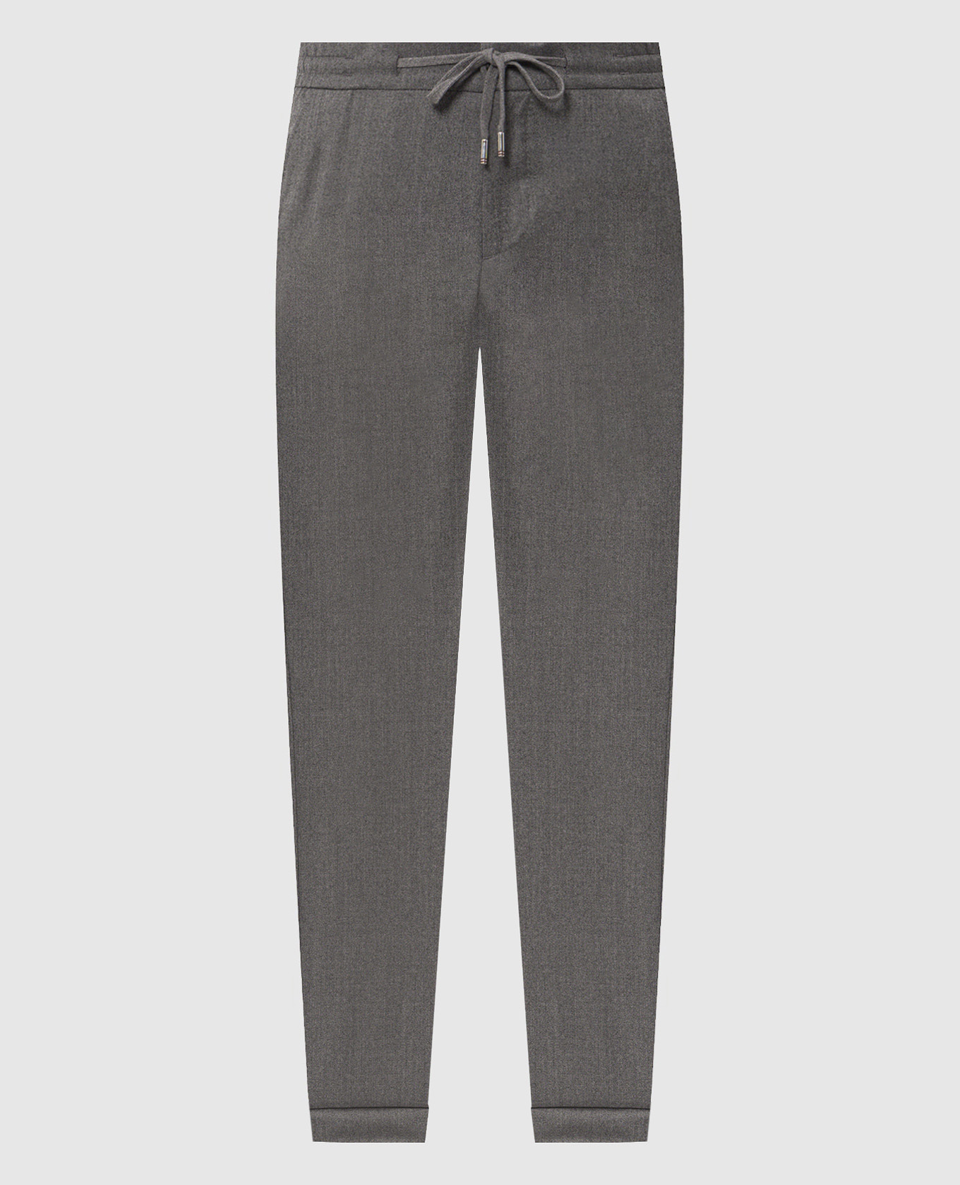 Gray wool and silk pants
