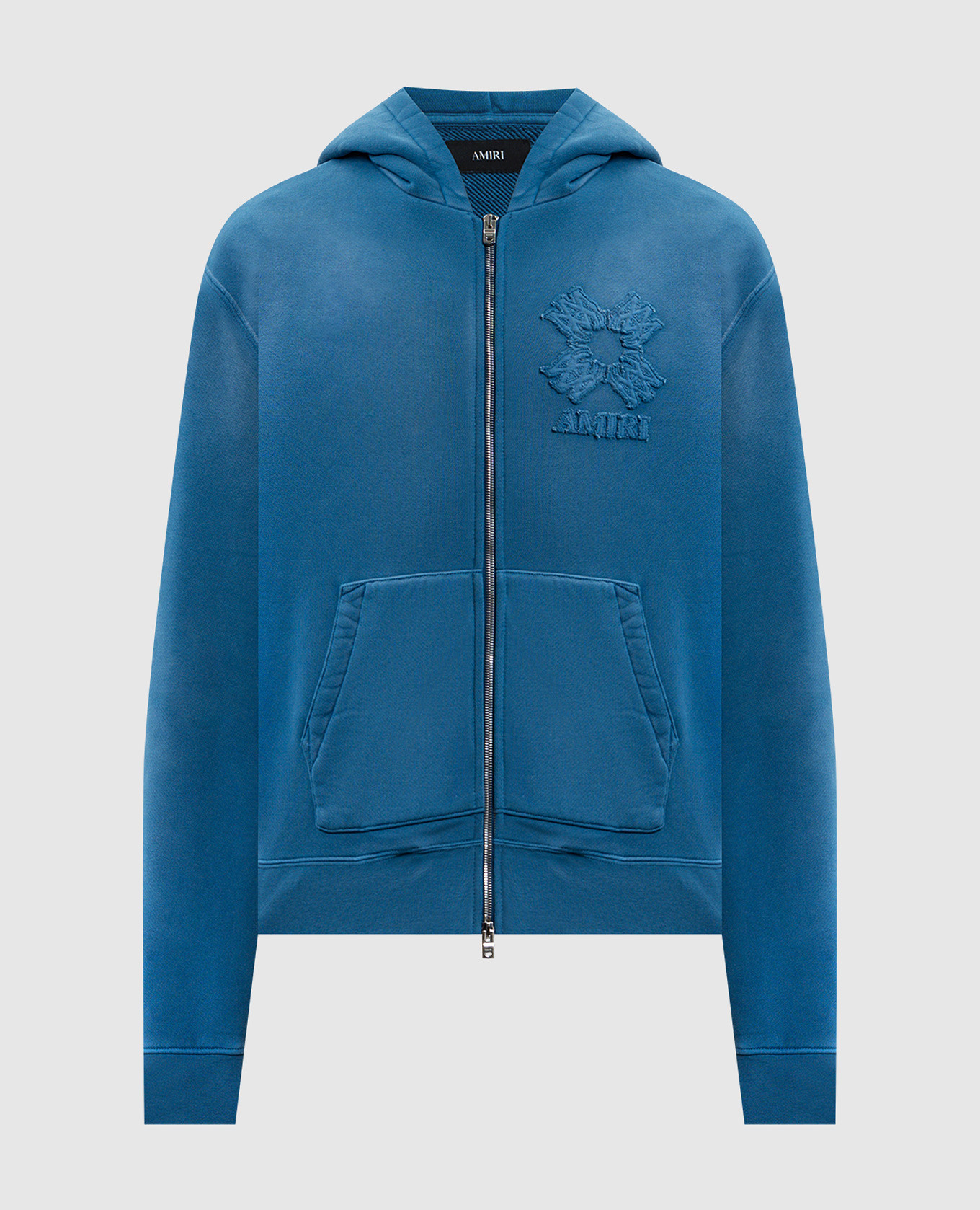 

Blue sports jacket with emblem and logo AMIRI