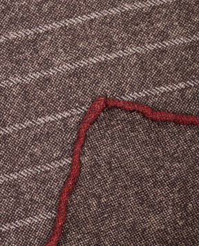 Brunello Cucinelli Brown striped silk pachet MI8960091