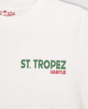 MC2 SAINT BARTH Children's white T-shirt Tropez Summer PRL000102317L