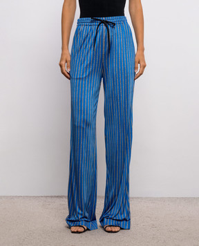 Versace Blue printed pants 10255751A18441
