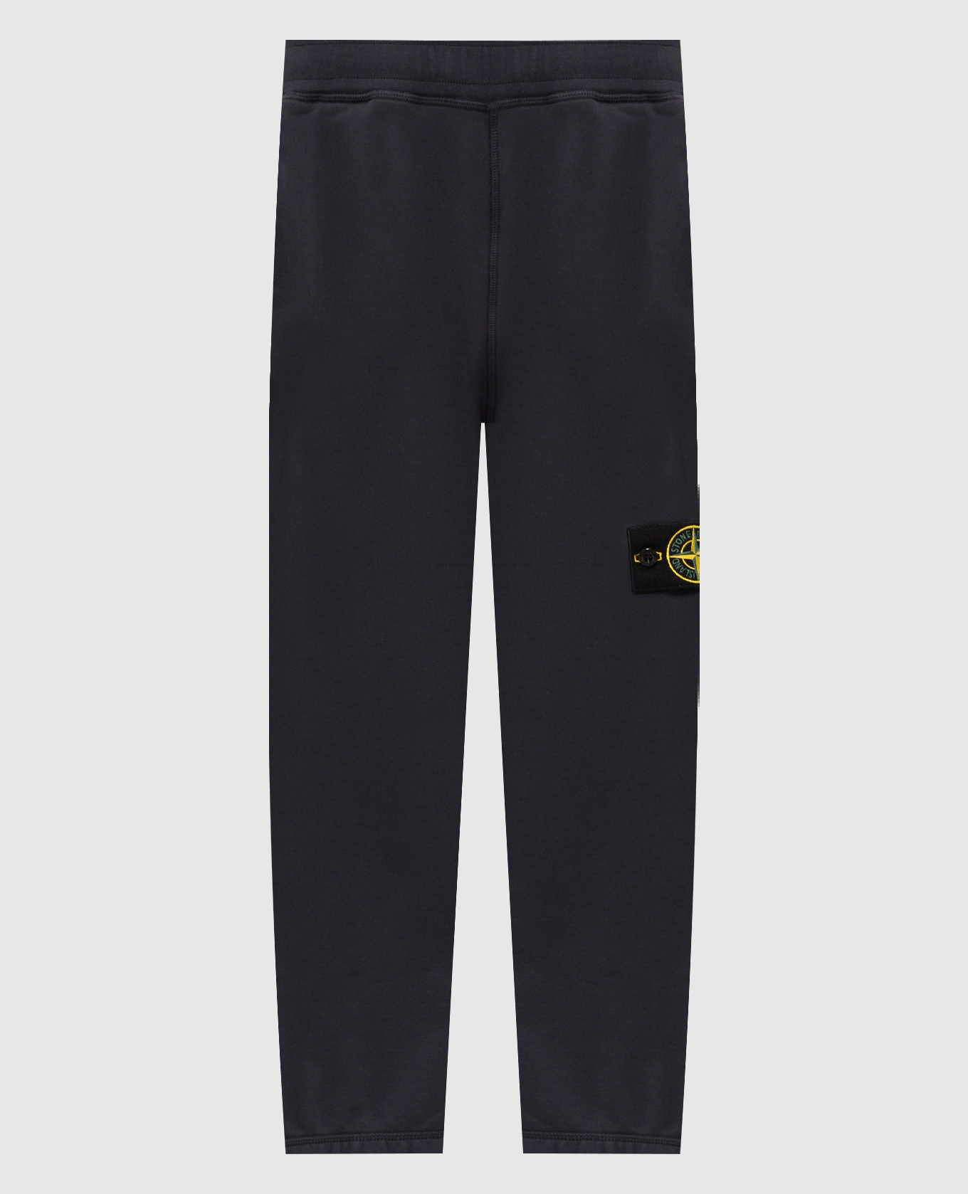 Blue joggers with logo patch
