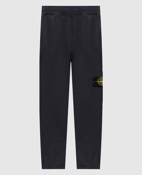Stone Island Blue joggers with logo patch L2S156200002S0051