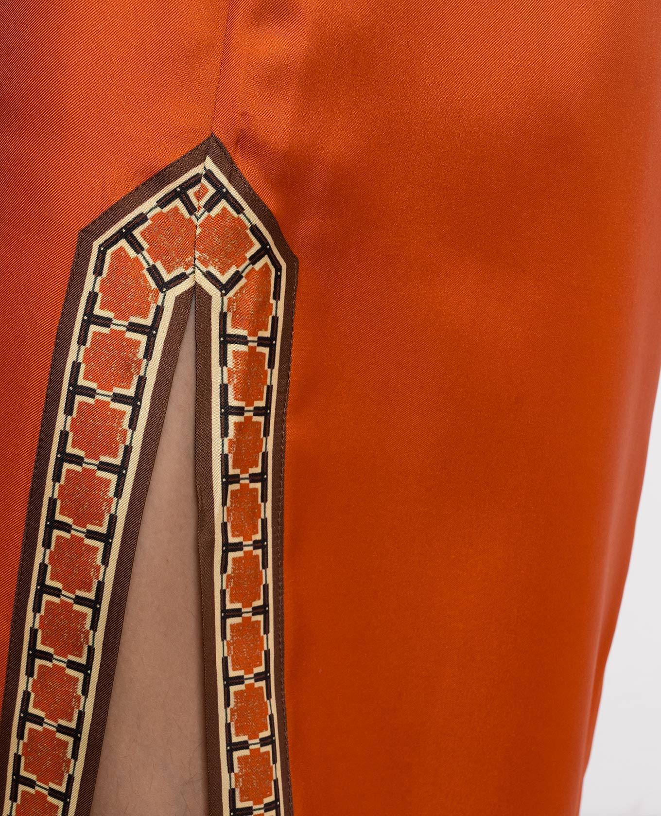 Orange Monkey Dance silk dress Alemais 5