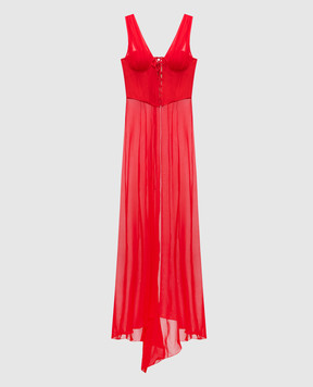 Giuseppe Di Morabito Milano Red silk corset top 06SSTO41816500