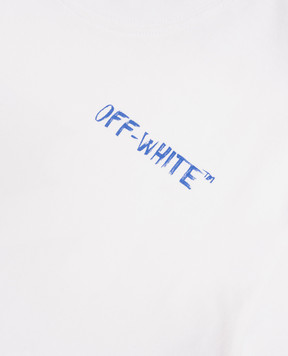 Off-White Children's white T-shirt with logo print 44BAA002S26J005