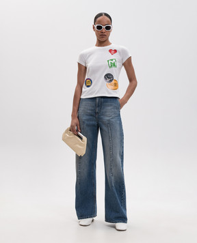 Maison Margiela MM6 Blue jeans with a worn effect S52KA0567M30058