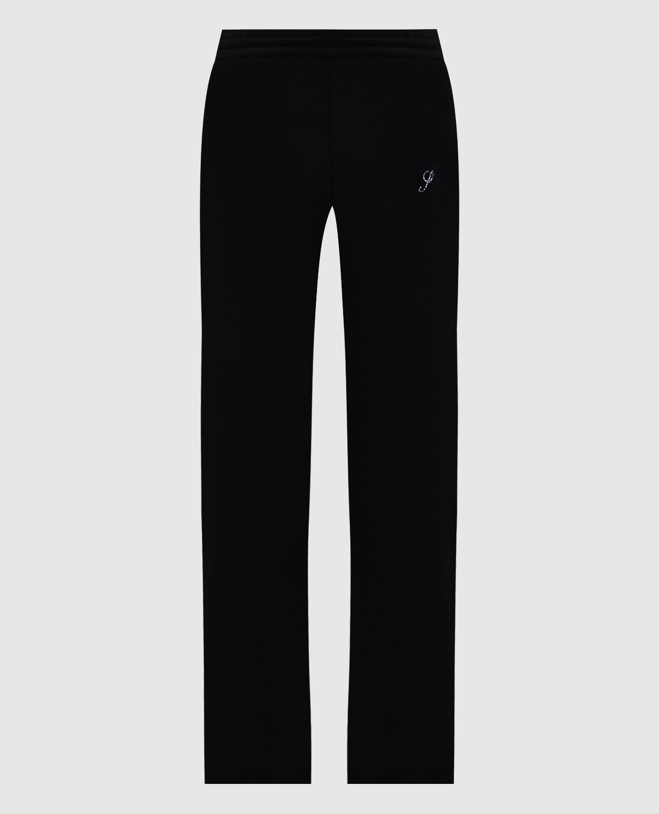 Black cashmere and wool pants