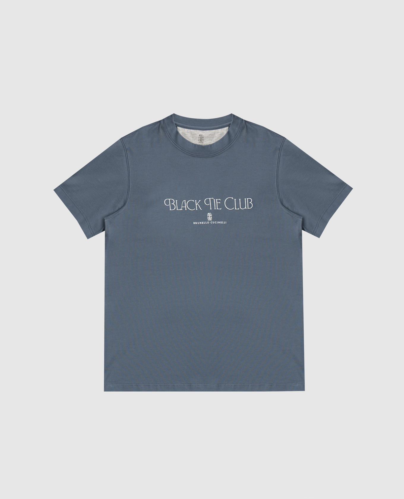 

Children's blue T-shirt with inscription Brunello Cucinelli