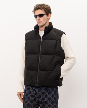 Off-White Black vest with logo embroidery 44MEX00IF26F001