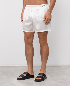 Dolce&Gabbana Ivory silk boxer briefs M3A12TON0EC