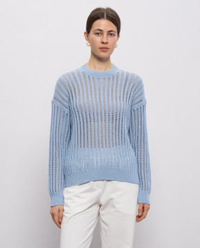 Peserico Blue openwork jumper with sequins A99048F0509110