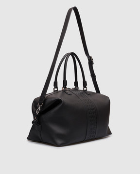 Serapian Black leather travel bag SRCMOMTR707545C001