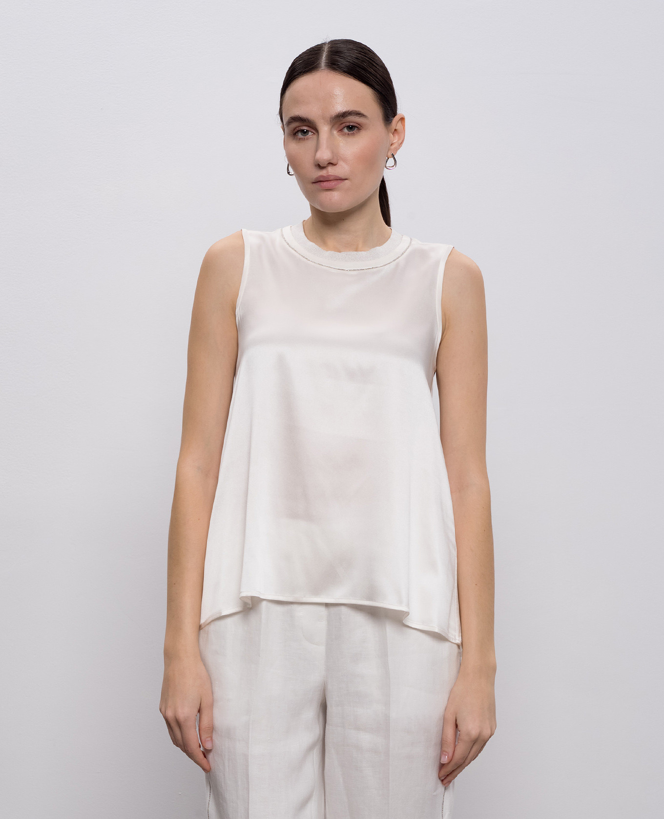 

White silk top Peserico