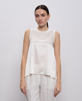 Peserico White silk top A086272372E
