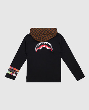 Sprayground Children's black long-sleeve What Time is It? with hood SPY1538