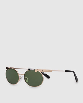Off-White Gold sunglasses with OFF logo engraving OW2030765558