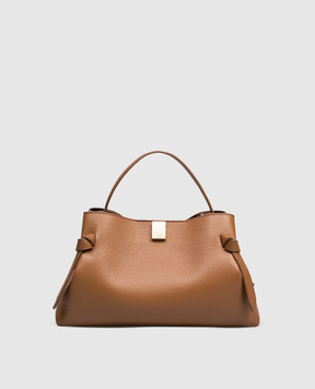 YUZEFI Brown leather Gyoza bag GYOZA