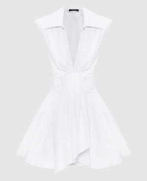 Balmain White dress with drapery GF0R5181CB09