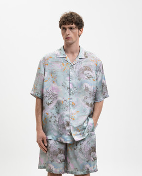 Off-White Blue printed shirt 44XGG01FS26F00B