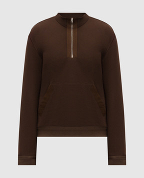 Brett Johnson Brown sweatshirt with zipper FW26J07JAR10CHE