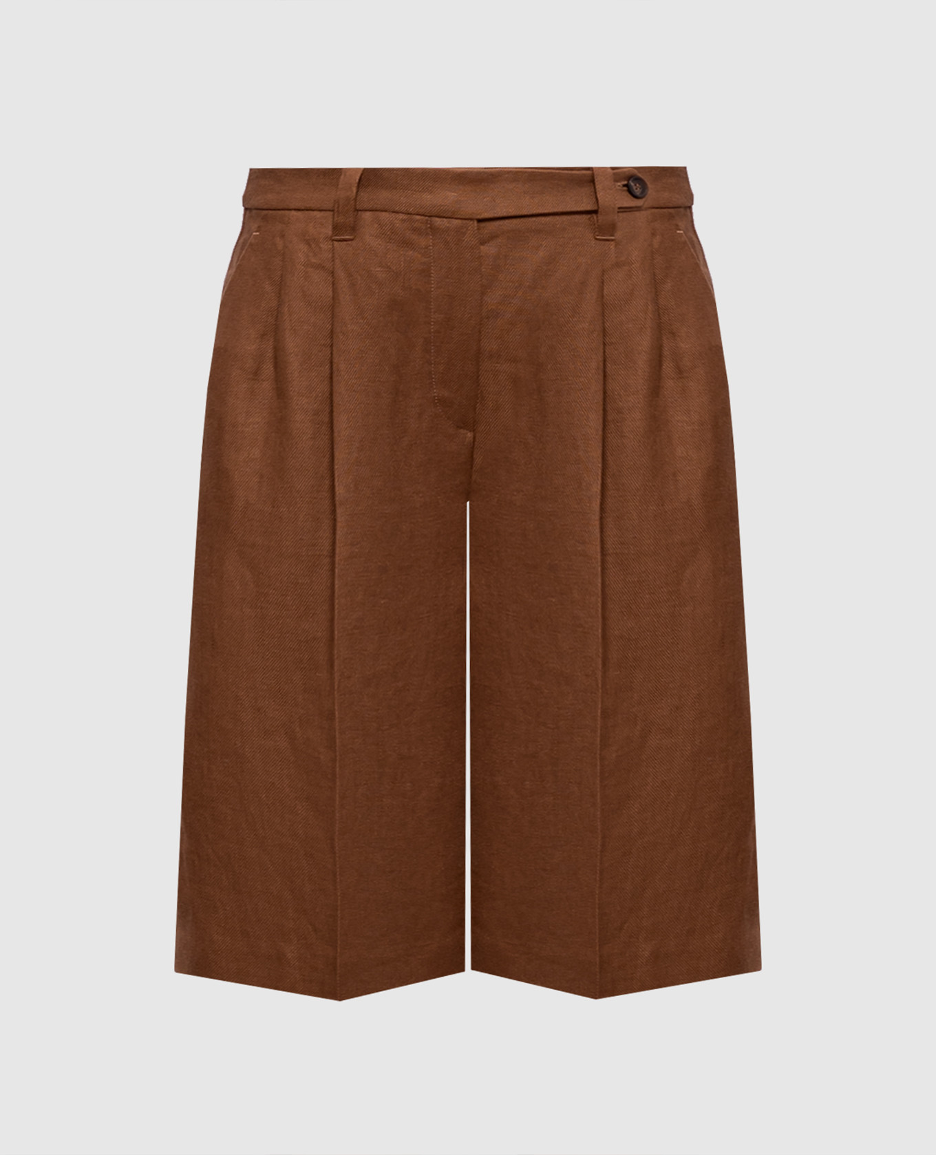

Brown linen Bermuda shorts Brunello Cucinelli