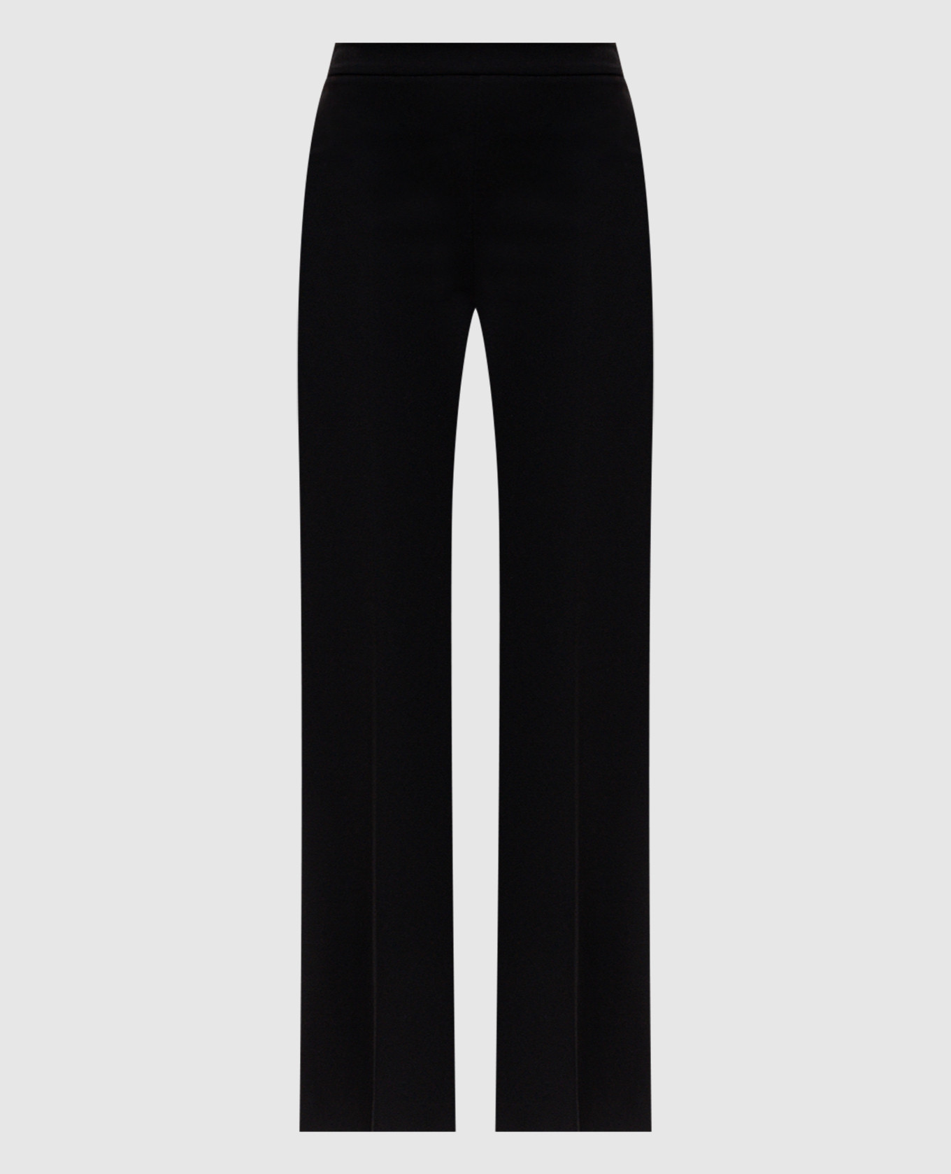 Black flared pants with textured logo Twinset