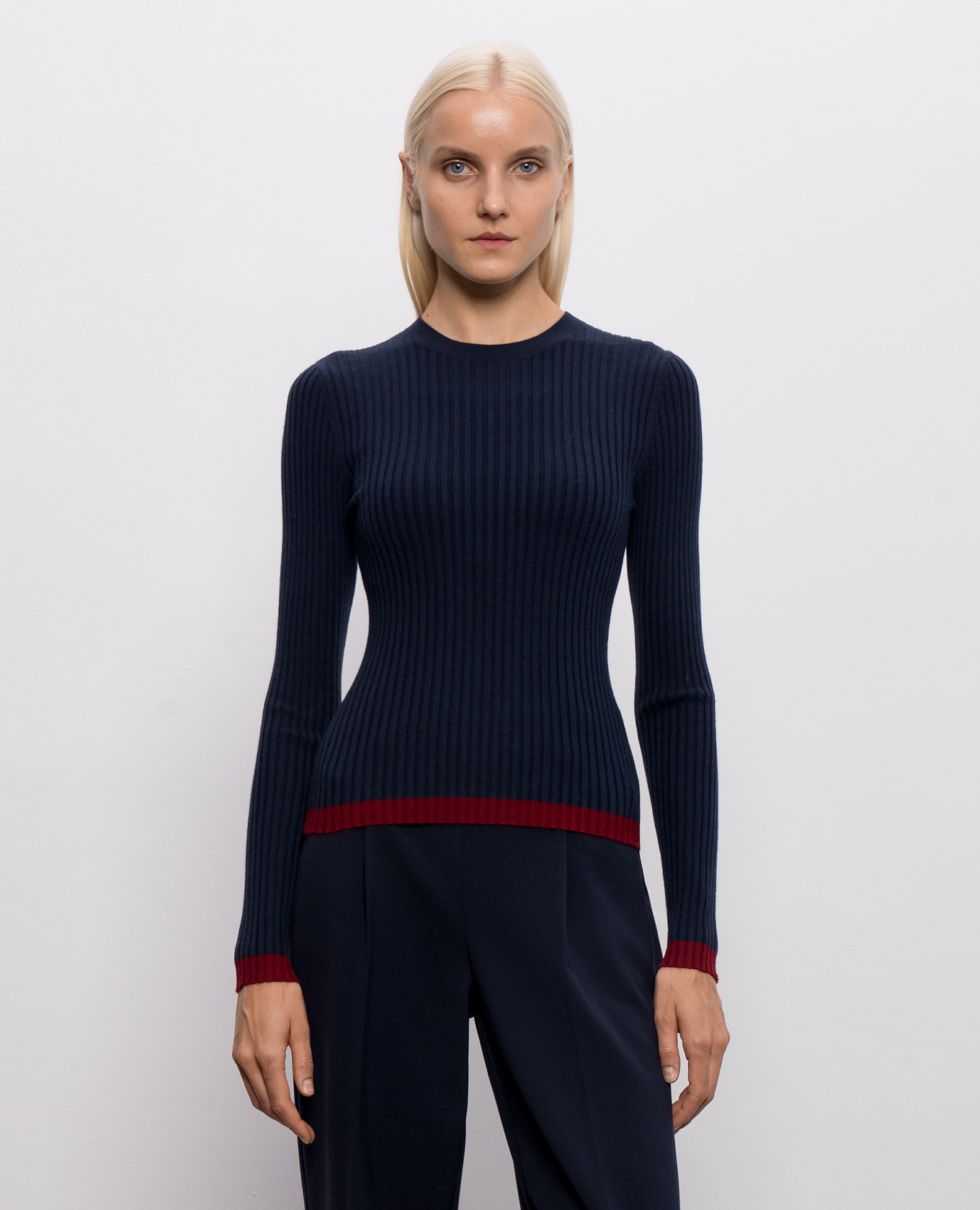 Blue jumper with edging Twinset 3