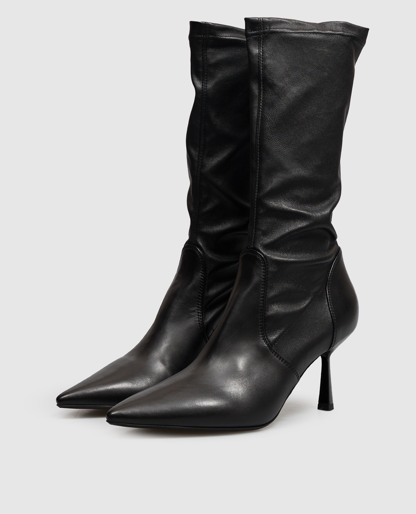 ALLA black leather ankle boots AGL 2