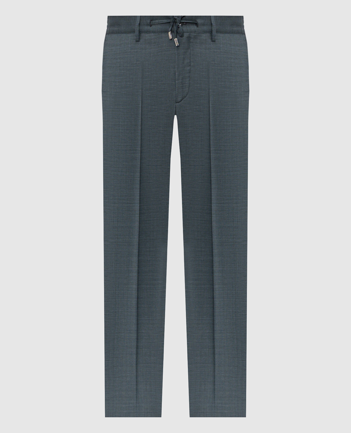 Green wool pants