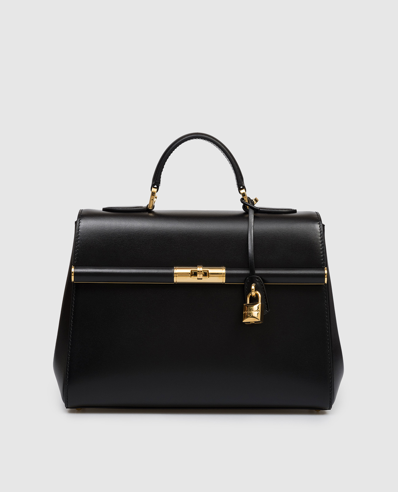 Marlene black leather satchel bag